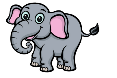 How to Draw a Cartoon Elephant