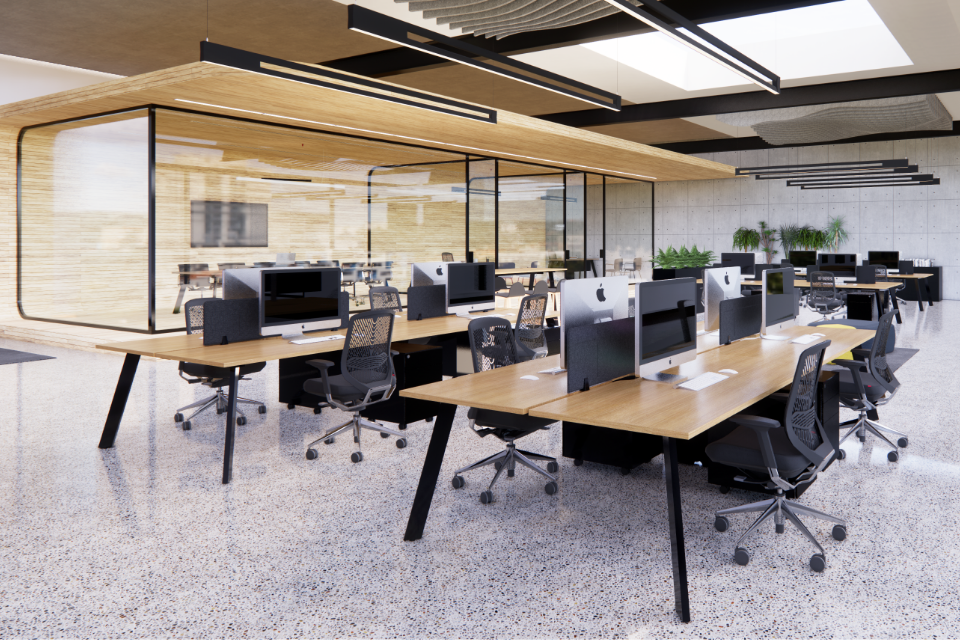 What are the new models in office interior design