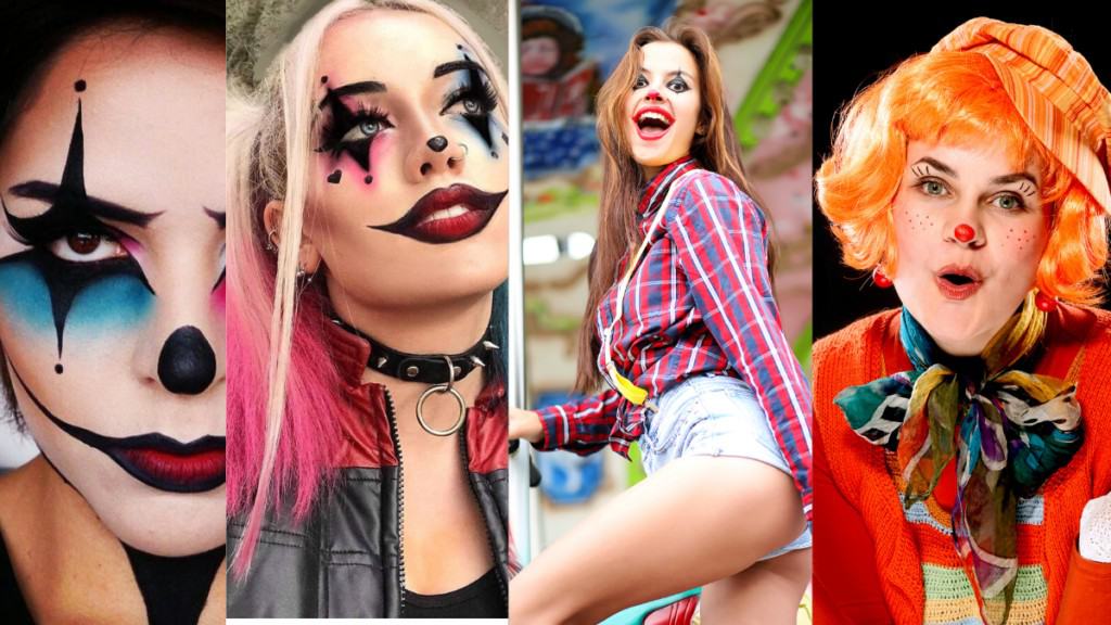 Here are 5 ideas for scary clown makeup